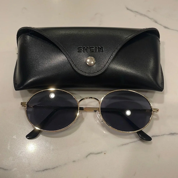 Shein Black and Gold Sunglasses - Picture 1 of 1